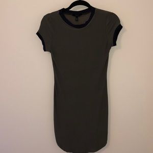 dark forest green tshirt dress